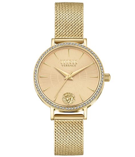 versus versace gold watch with crystals|versus Versace watch home page.